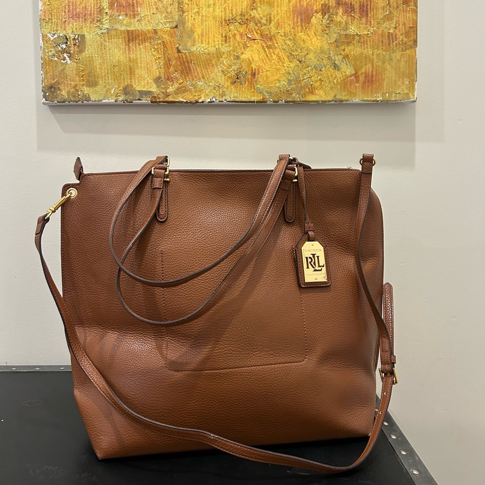 Ralph Lauren Tan Leather Tote
